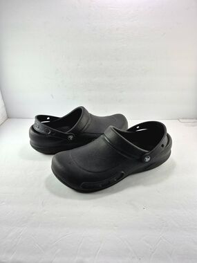 Crocs Bistro Work Clogs Mens Size 11 Black Slip Resistant Kitchen Chef Shoe